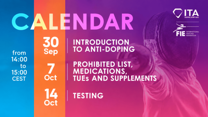 FIE JOINS FORCES WITH ITA FOR 2026 ANTI-DOPING WEBINAR SERIES